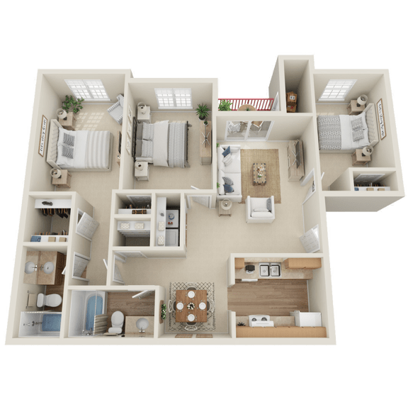Floor Plans of Village Square of Hot Springs in Hot Springs, AR